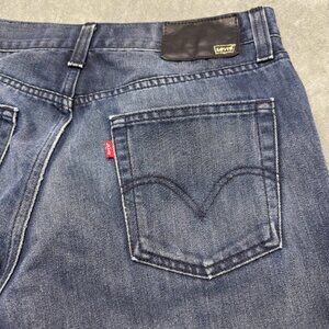 Levi’s Premium 514 Slim Straight Jeans Mens 33x32 Dark Wash Black Label